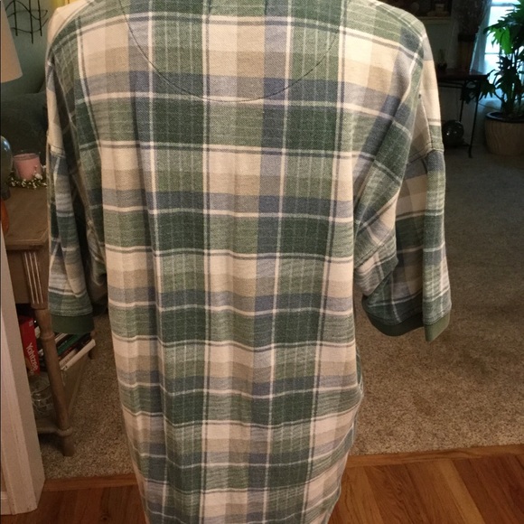 GREEN/BLUE/TAN CHECKED POLO SHIRT 🌟 - Picture 3 of 3